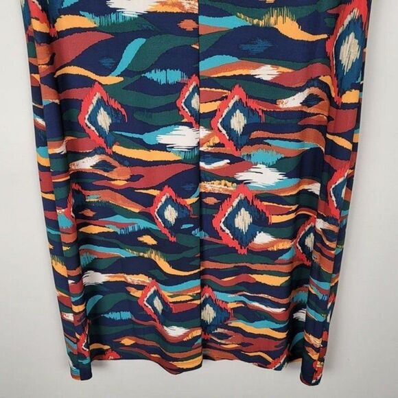 Nine West Size M NEW Stretch Multicolor Knee Lenght Shift Dress Short Sleeve - Picture 6 of 11